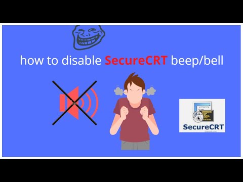 How to disable error beep/bell/sound in SecureCRT - როგორ გამოვრთოთ ხმა securecrt-ში (ექსპერიმენტი)